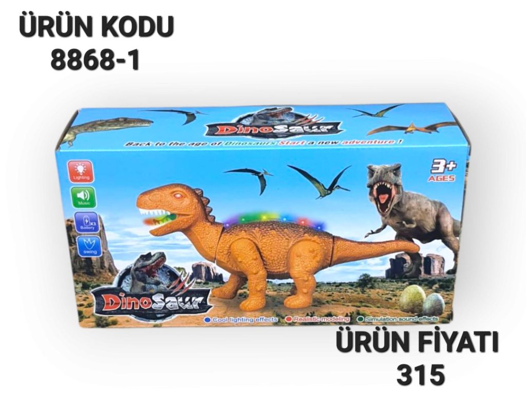 8868-1 KUT PİLLİ YÜRÜYEN DİNAZOR