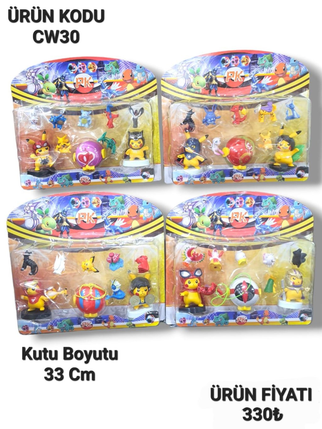 CW30 KARTELA 10PARÇA POKEMON SERİSİ