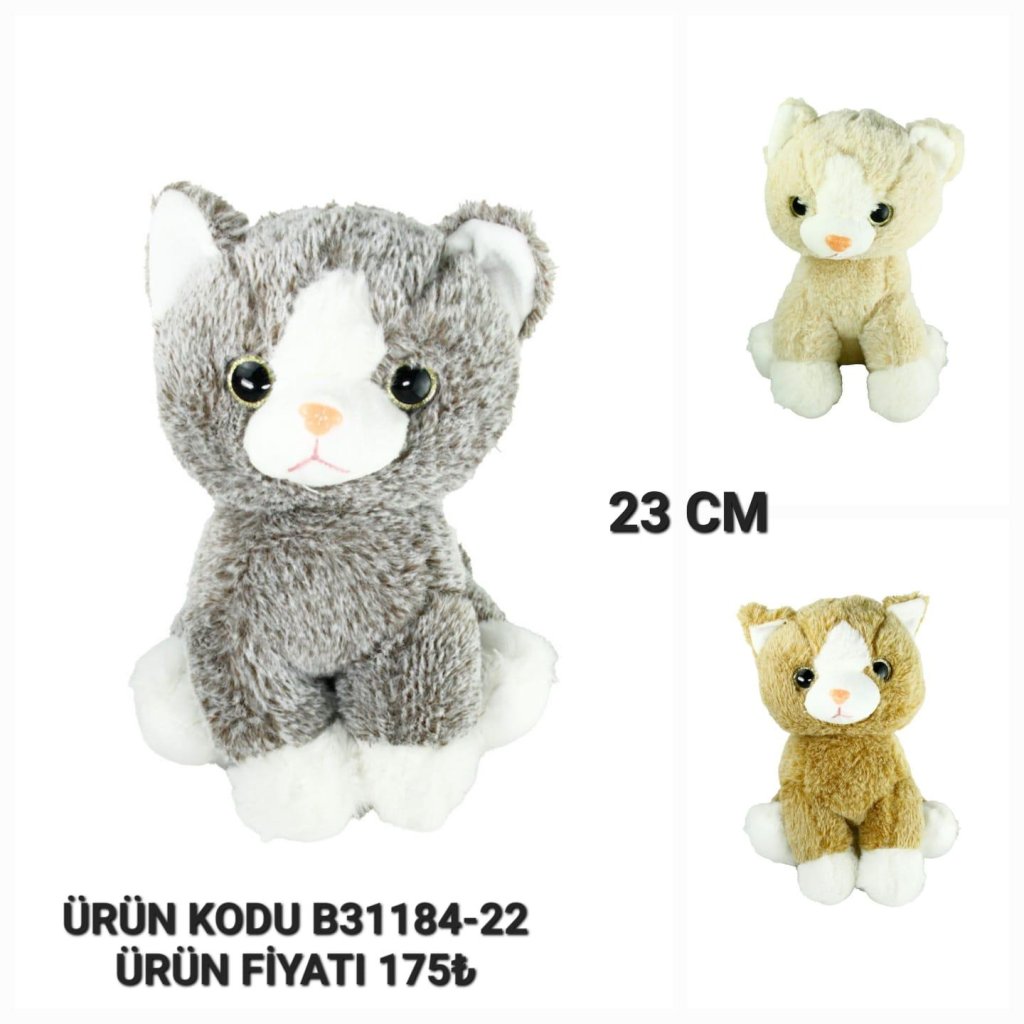 B31184-22 PELUŞ 23 CM OTURAN KEDİ
