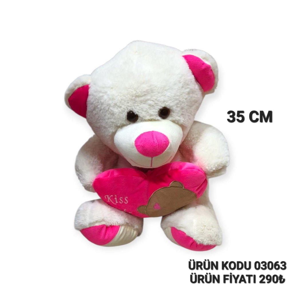 03063 PELUŞ KALPLI KISS MI AYICIK