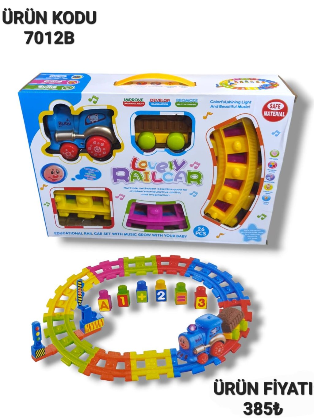 7012B PİLLİ RAYLI TREN SETİ