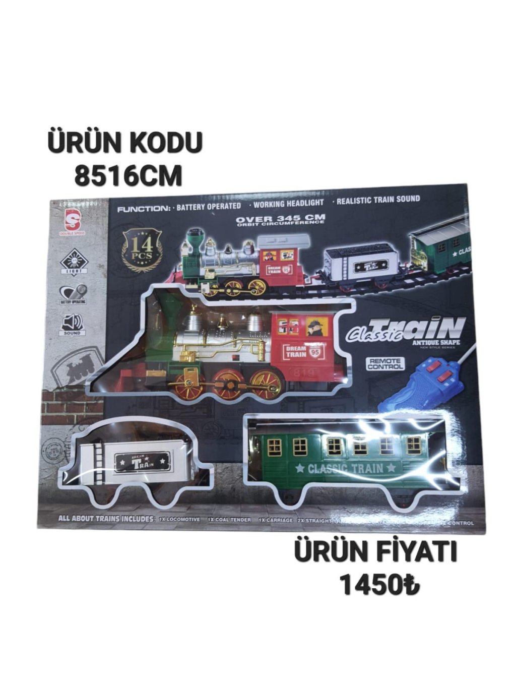 8516CM UZ KUM RAYLI TREN SETİ