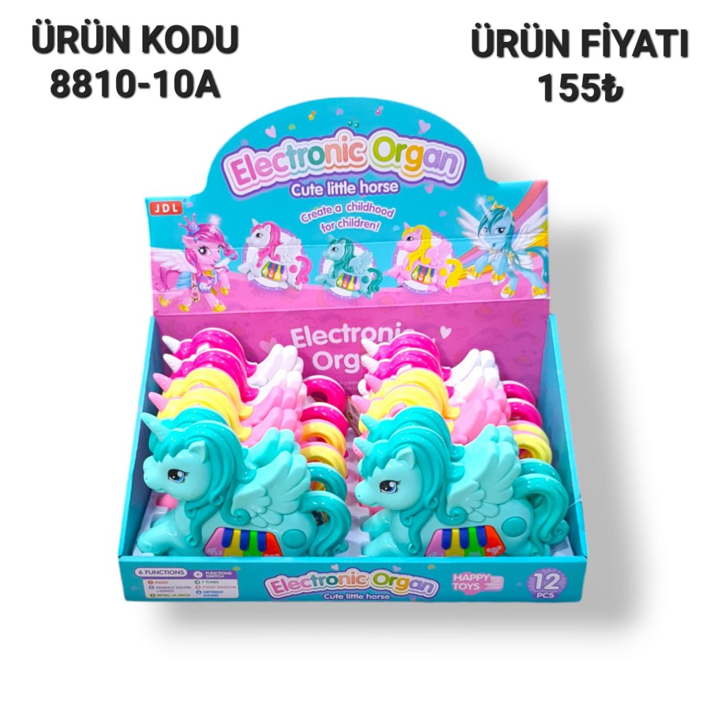 8810-10A STANTLI SESLİ UNİCORN DESENLİ PİANO