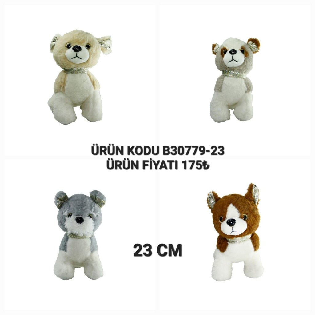 B30779-23 PELUŞ 23 CM 4 MODEL KÖPEK