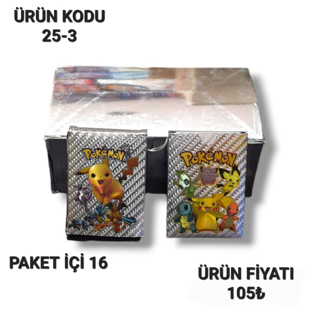 25-3 25LI POKEMON KART OYUNU GRİ