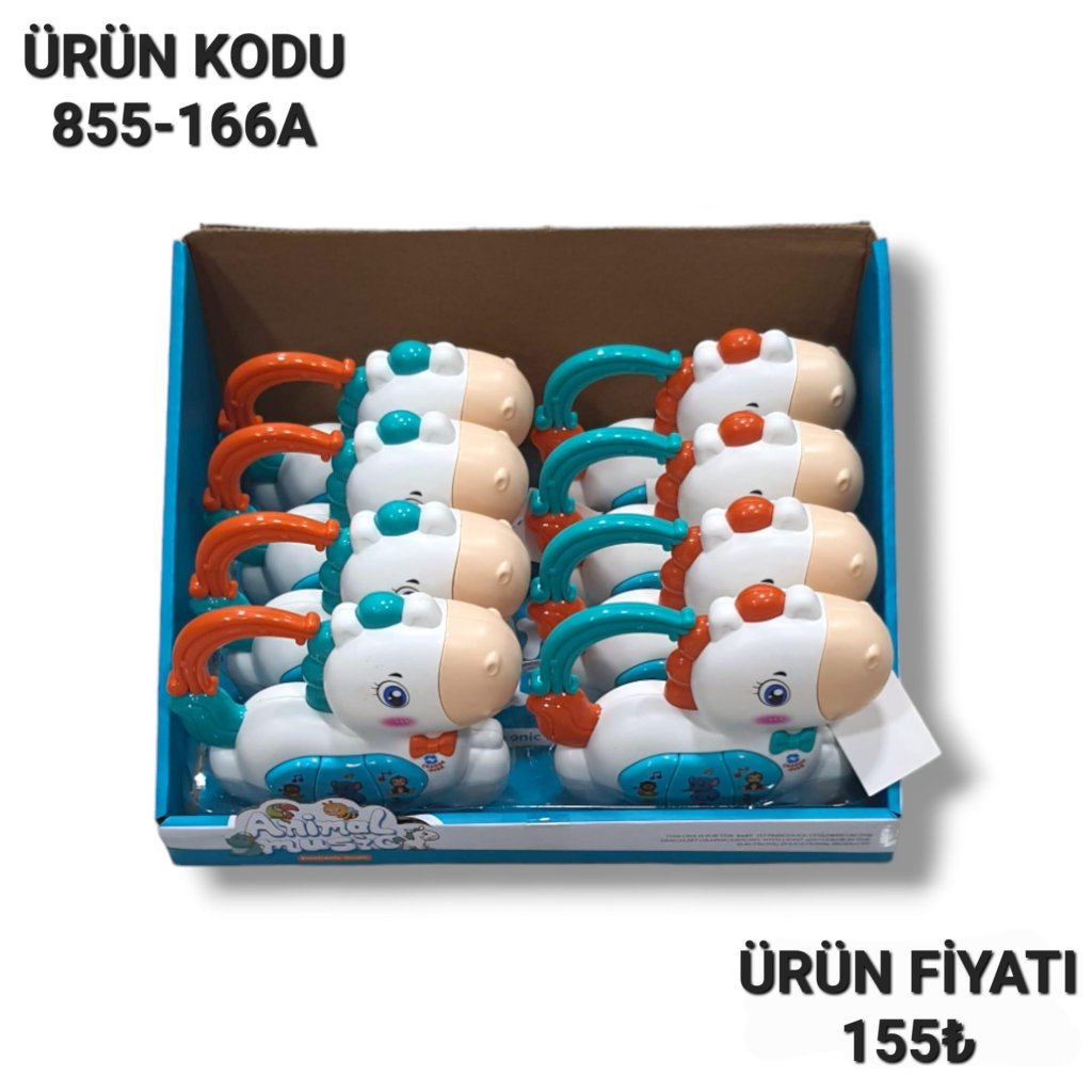 855-166A STANTLI MÜZ. ATLI BEBEK PIANOSU