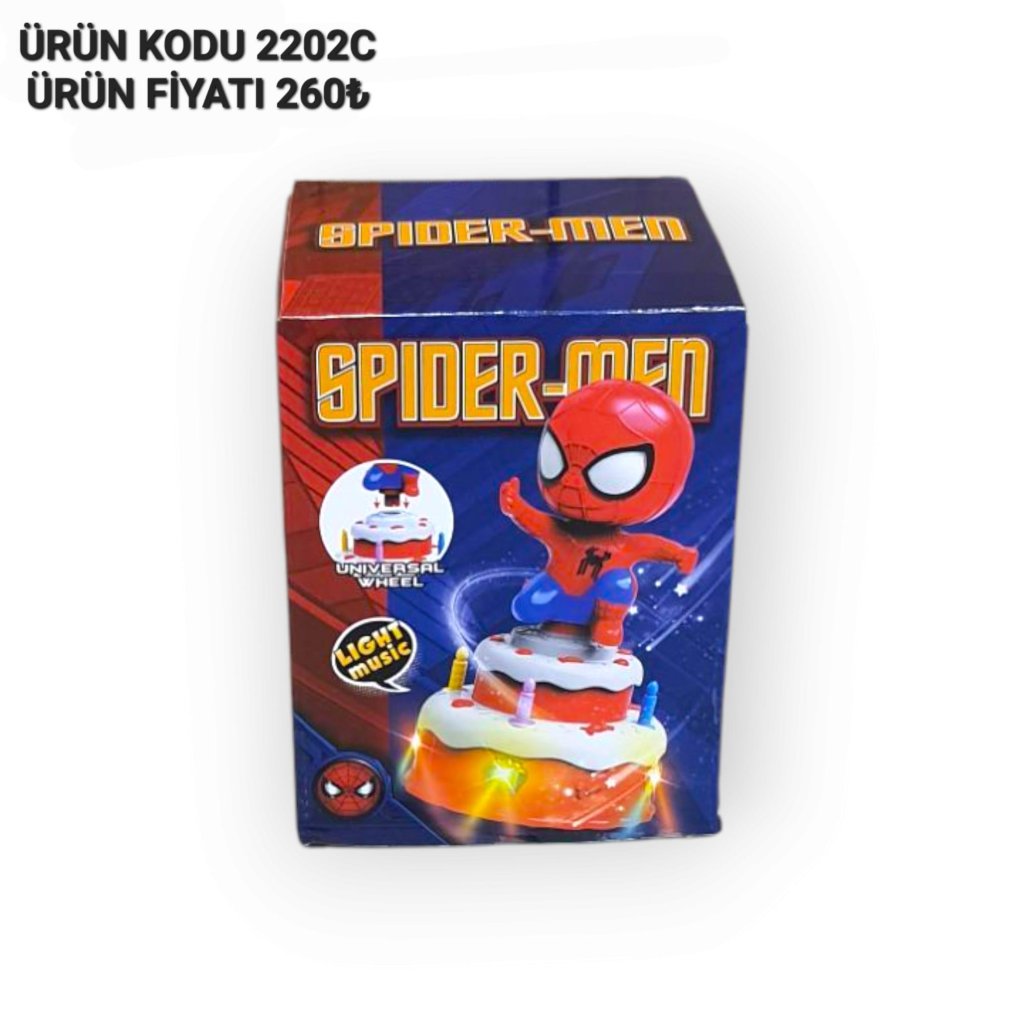 2202C KUT PİLLİ PASTACI SPİDERMAN