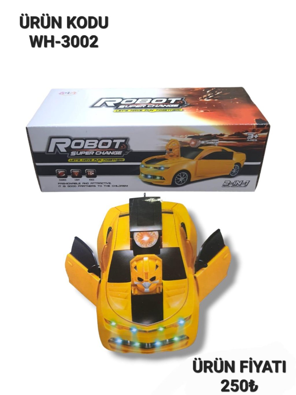 WH-3002 PİLLİ IŞIKLI ÇAPR DÖN ARABA