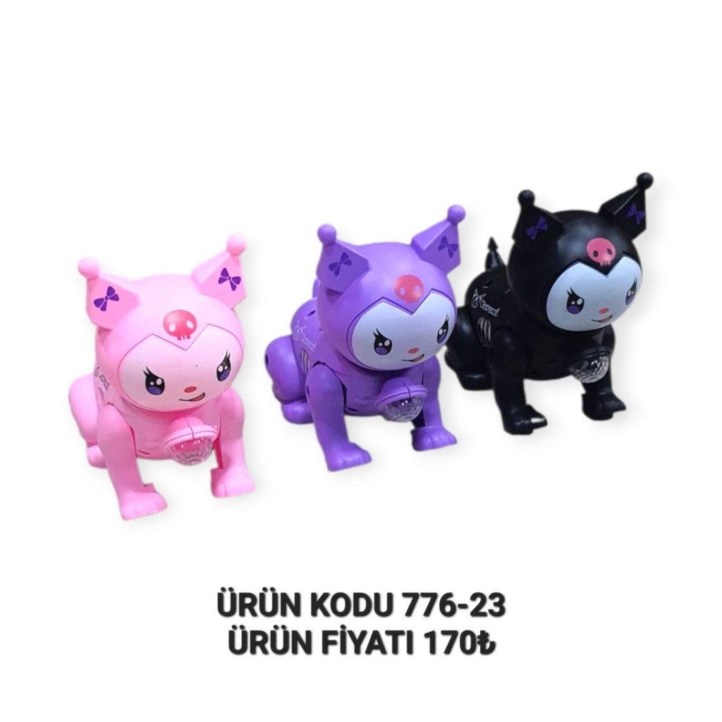 776-23 POŞ. PİLLİ IŞIKLI KUROMİ KARA KEDİ