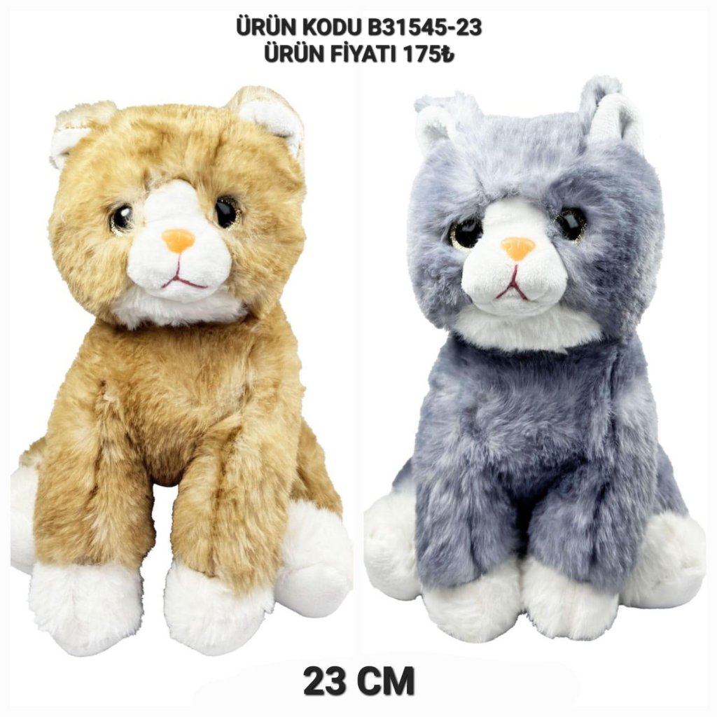 B31545-23 PELUŞ 23 CM OTURAN KEDİ