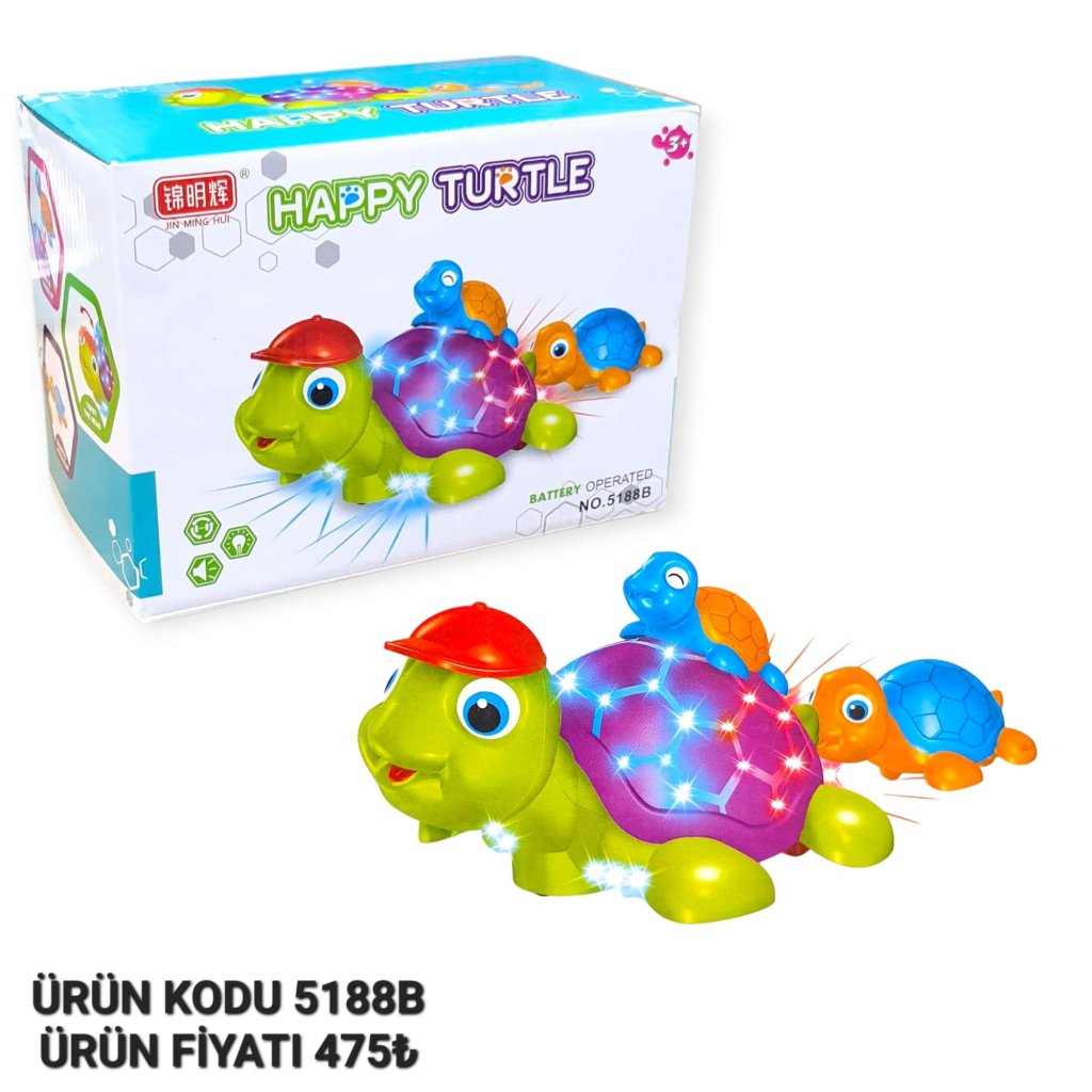 5188B KUT. PİLLİ IŞIKLI YAVRULU KAPLUMBAĞA