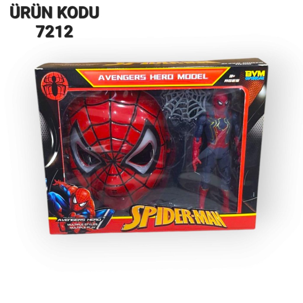 7212 KUT SPIDERMAN MASKE VE KAREKTER SET