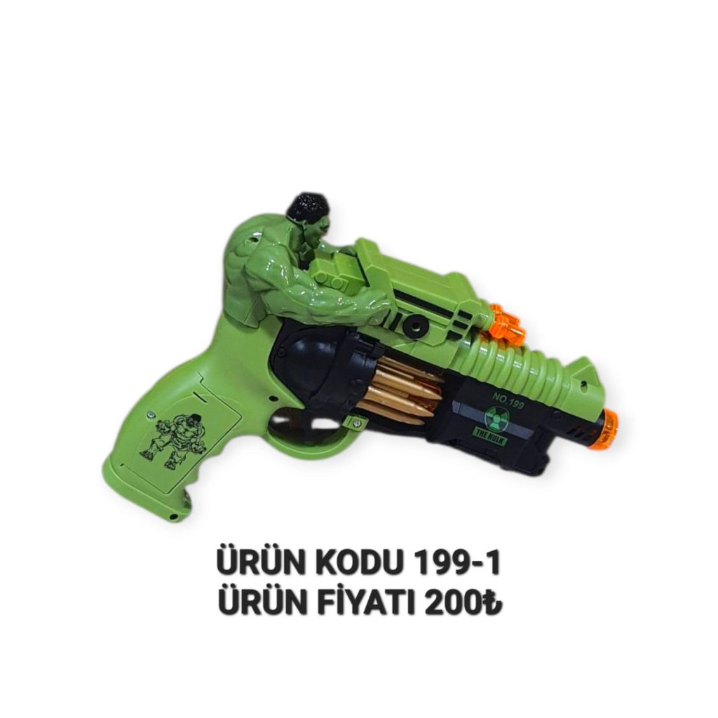 199-1 POŞ. PİLLİ IŞIKLI HULK TABANCA