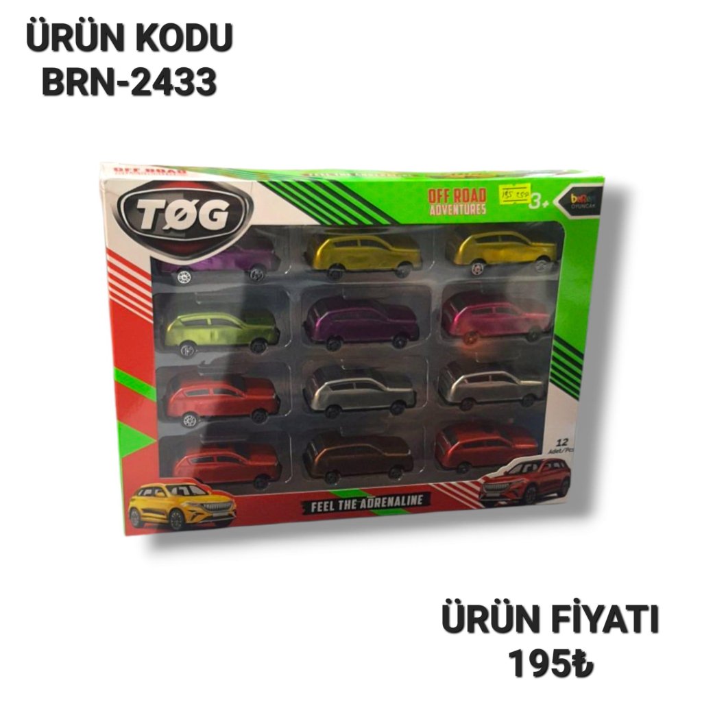 BRN-2433 KUT 12LI TOGG METAL ARABA