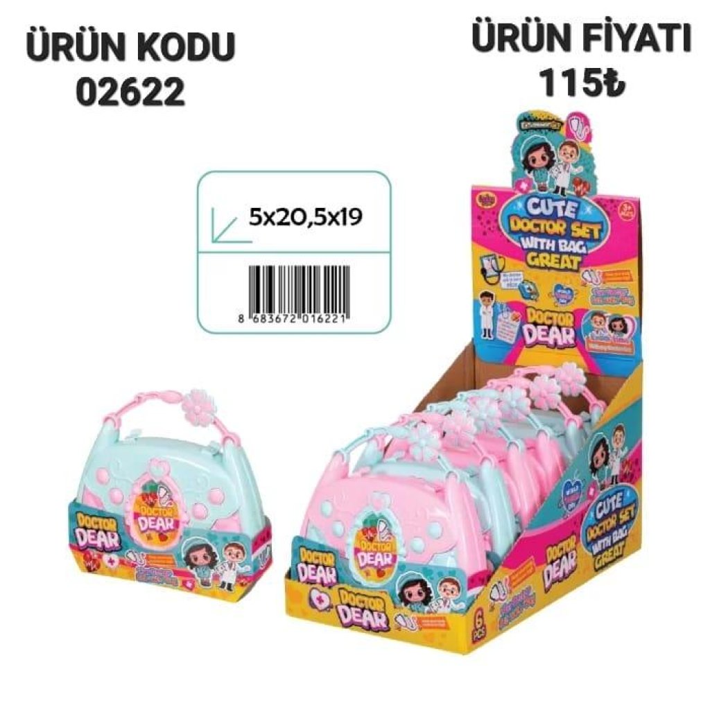02622 ÇANTALI DOKTOR SETİ 6LI STANTLI
