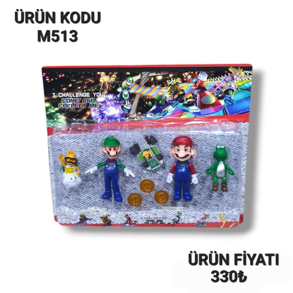 M513 KARTELALI 5Lİ MARİO SET