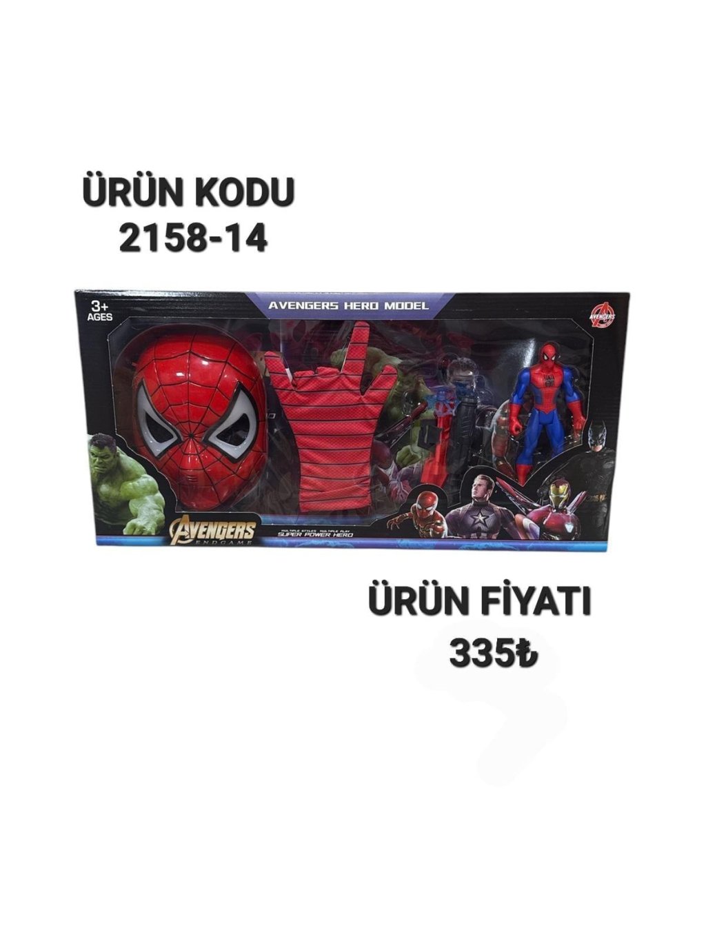 2158-14 KUT. MASKE ELDİVENLİ OK ATAN KARAKTER SET