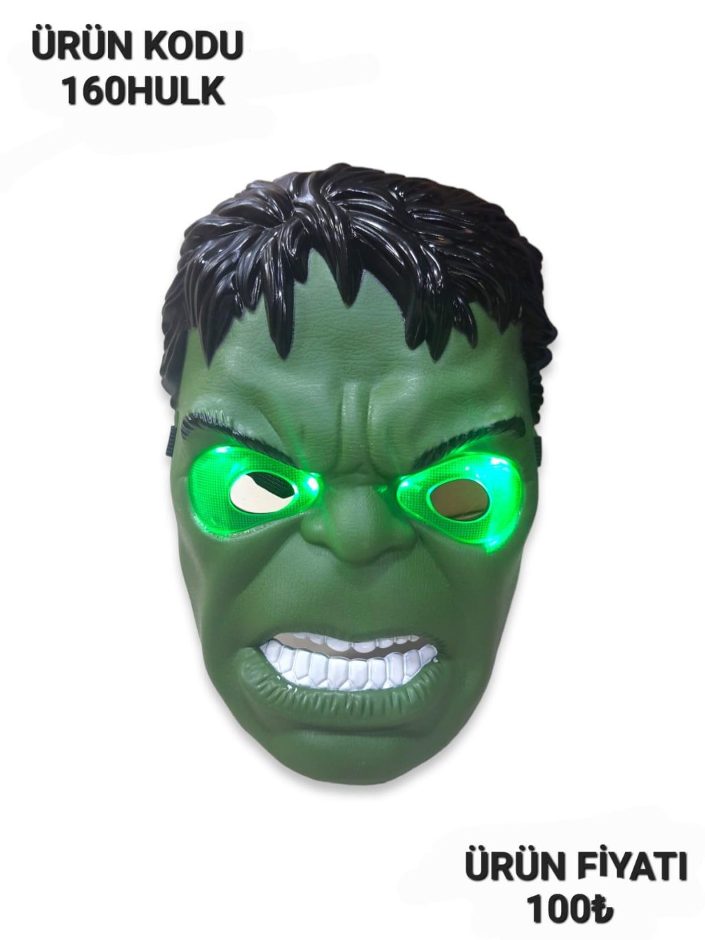 160HULK POŞETLİ IŞIKLI HULK MASKE