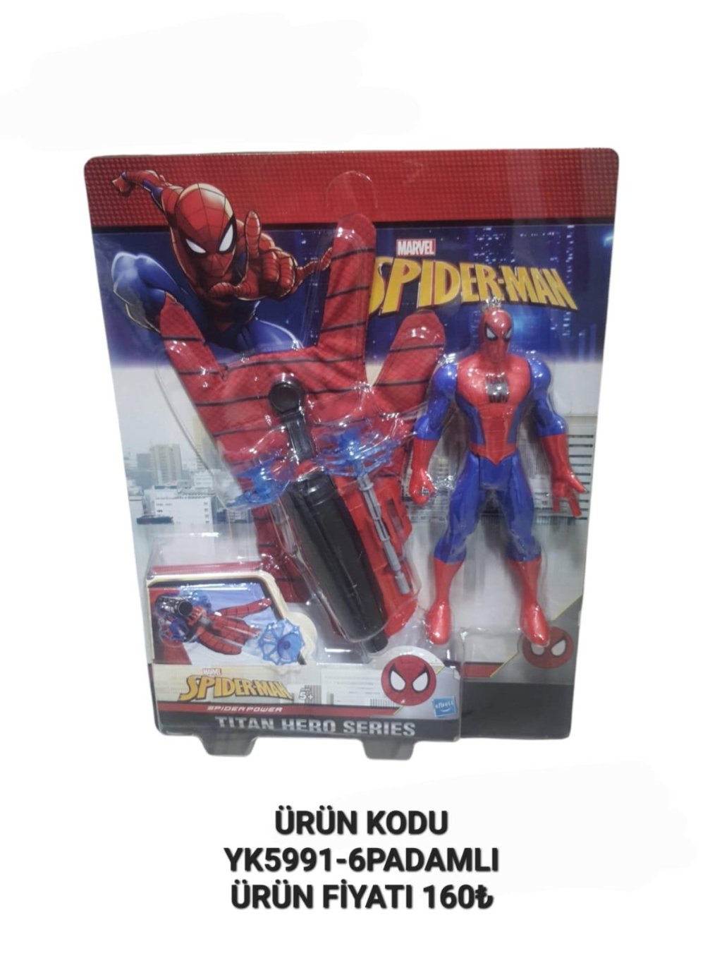 YK5991-6PADAMLI KARTELALI OK ATAN SPİDERMAN