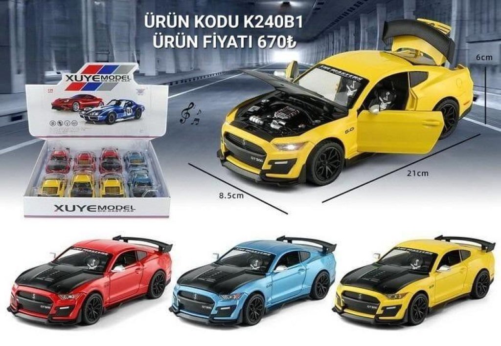 K240B1 BY BOY METAL ARABA SESLI IŞIKLI