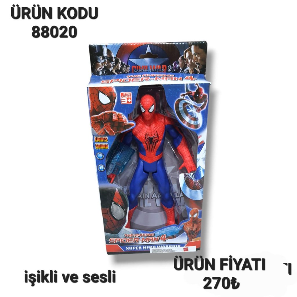88020 KUTULU SPİDERMAN IŞIKLI SESLİ