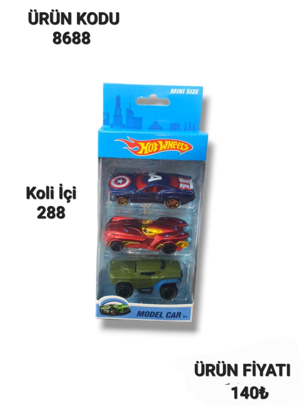 8688 KUT 3LU DIECAST HOTWHEELS ARAÇLAR