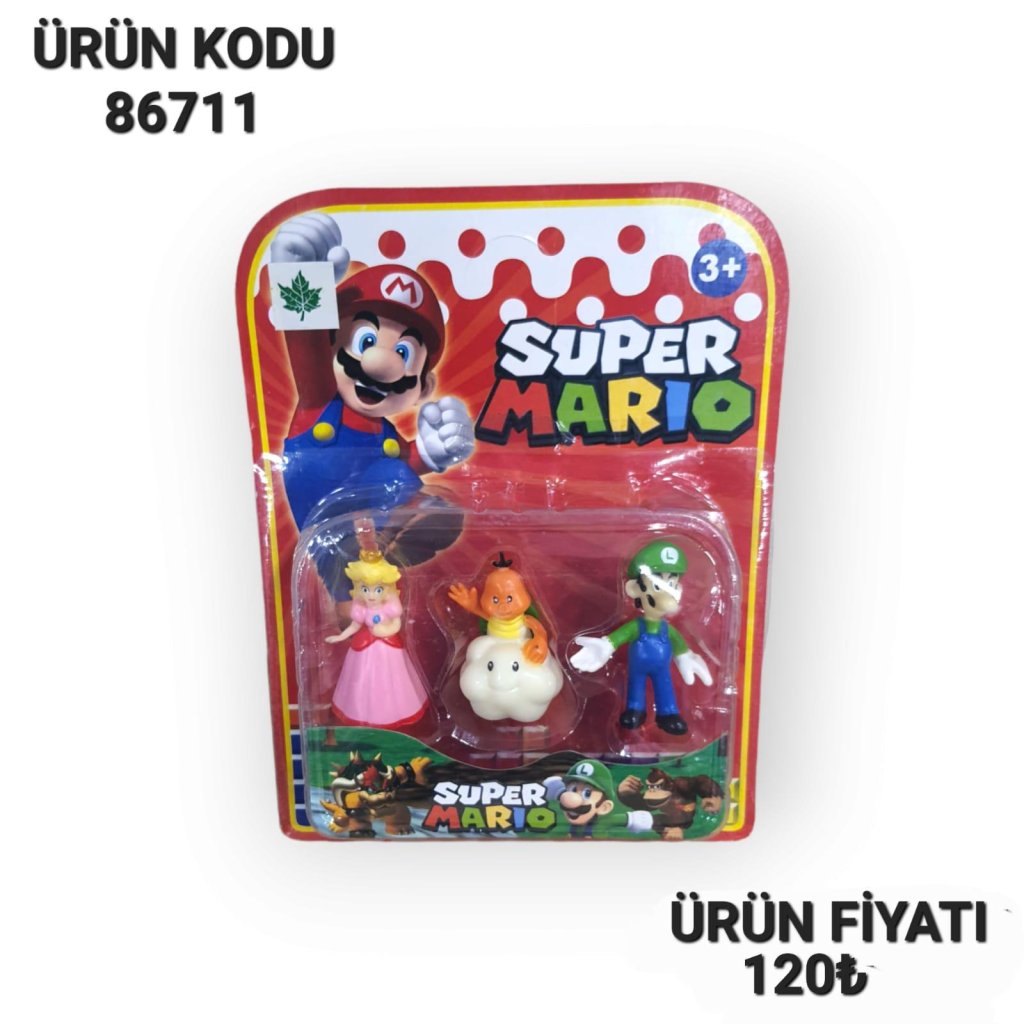 86711 KARTELA 3LU SUPER MARIO SET