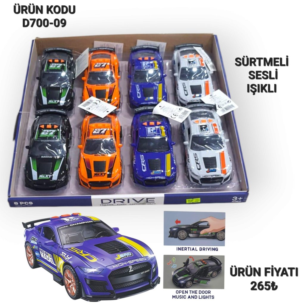 D700-09 STANTLI SESLİ SPOR ARABA
