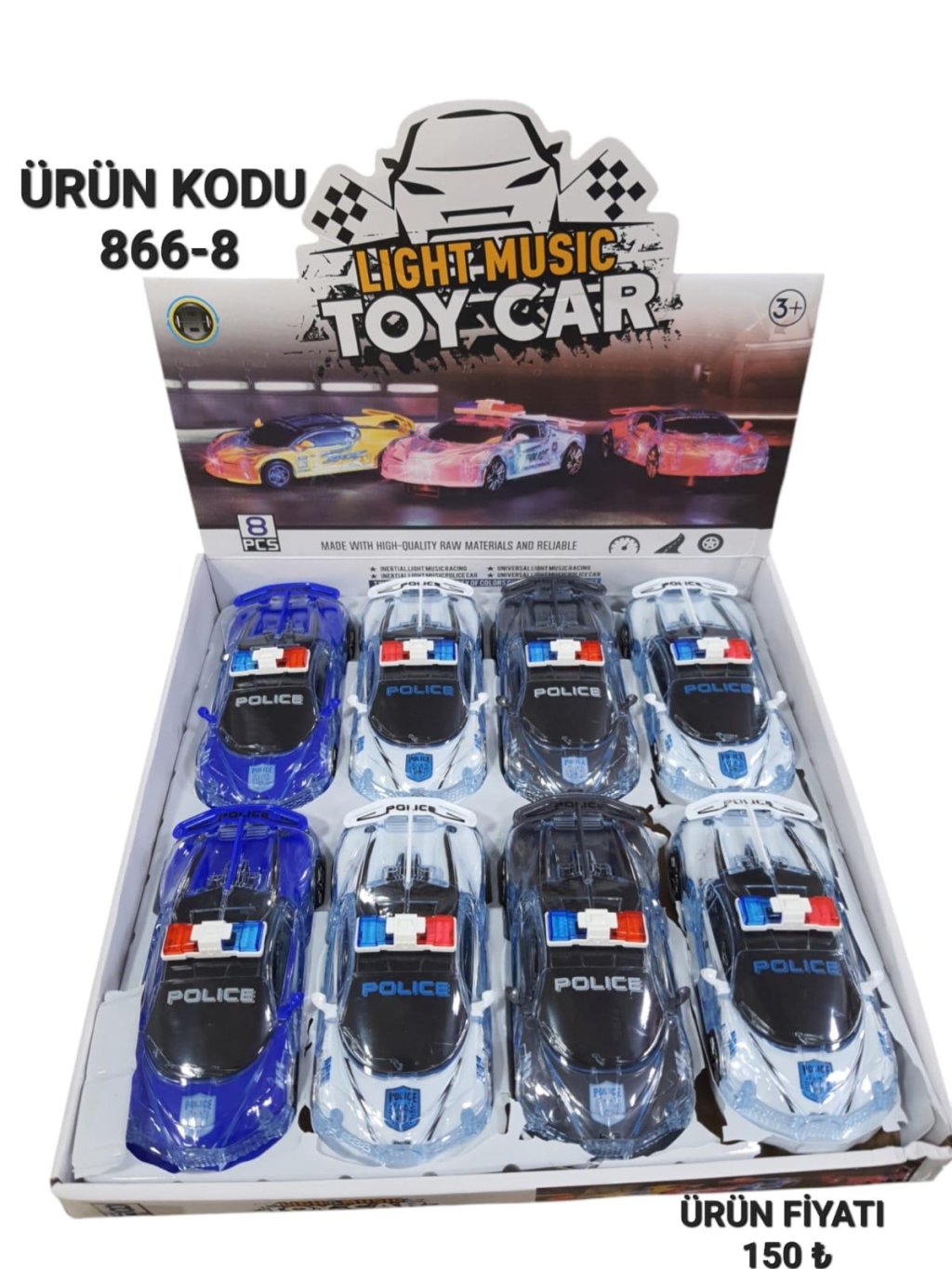 866-8 STANTLI SESLİ HAREKETLİ POLİS ARABASI