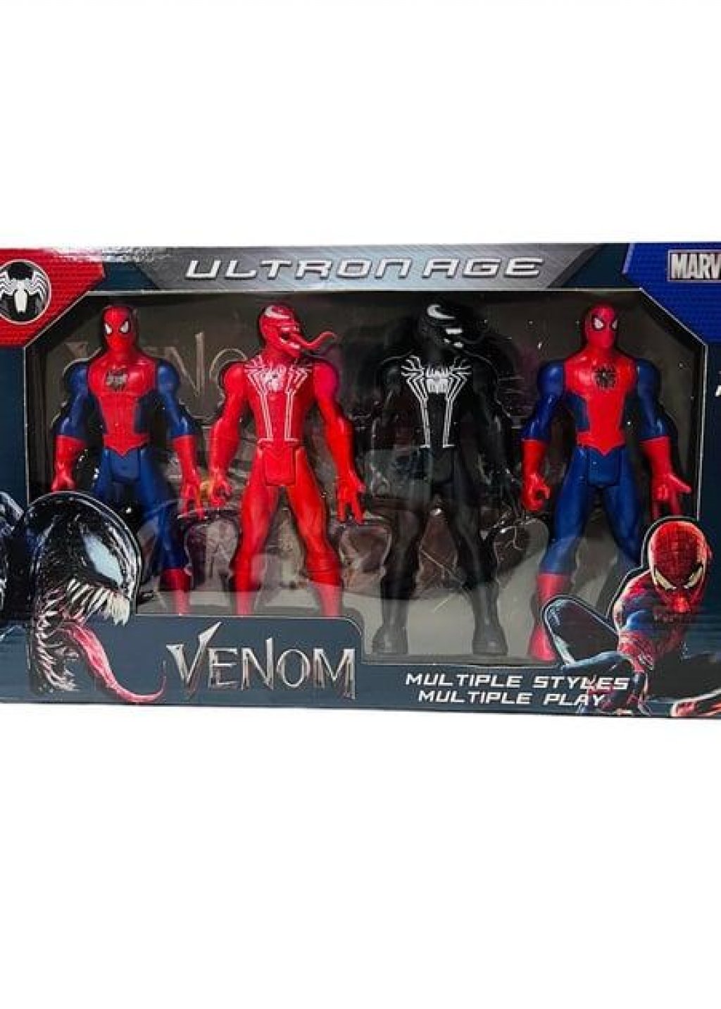 Süper Kahramanlar Işıklı Örümcek Adam Venom 4'lü Figür Oyuncak